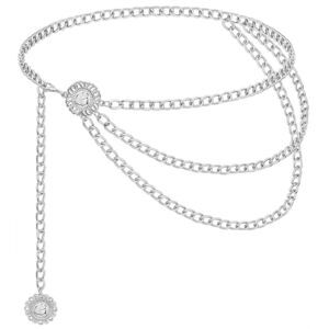 Multilayer Metal Waist Chain Long Tassel Chain Belt Body Belly Link For Women🙂